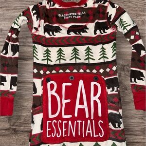 Essentials Kids Bear Pajamas - Festive Red, Green, and Brown